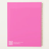 Modern Hot Pink Ombre Planner Planer (Rückseite)