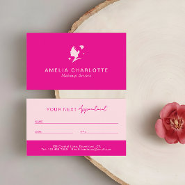 Modern Hot Pink Professional Makeup Artists Terminkarte