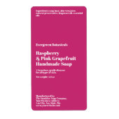 Modern Hot Pink Soap Packaging Label (Vorne)