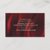 Modern Hot Red Velvet Makeup Artist Visitenkarte (Rückseite)