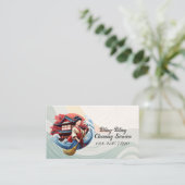 Modern House Cleaning Maid Service Housekeeping Bu Visitenkarte (Stehend Vorderseite)