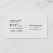 Modern House Cleaning Maid Service Housekeeping Bu Visitenkarte (Rückseite)