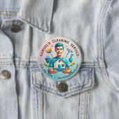 Modern House Cleaning Maid Service Housekeeping Button (Beispiel)