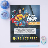 Modern House Cleaning Maid Service Housekeeping Fl Flyer (Einzeln)