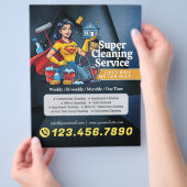 Modern House Cleaning Maid Service Housekeeping Fl Flyer (Hand)