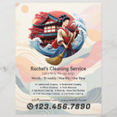 Modern House Cleaning Maid Service Housekeeping Flyer (Vorne)