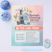 Modern House Cleaning Maid Service Housekeeping Flyer (Einzeln)