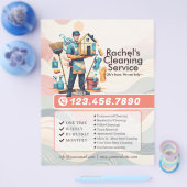 Modern House Cleaning Maid Service Housekeeping Flyer (Einzeln)