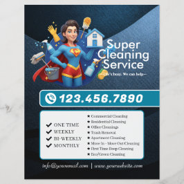 Modern House Cleaning Maid Service Housekeeping Flyer