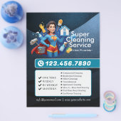 Modern House Cleaning Maid Service Housekeeping Flyer (Einzeln)