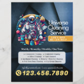 Modern House Cleaning Maid Service Housekeeping Flyer (Vorne)