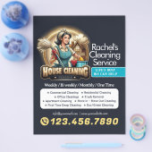Modern House Cleaning Maid Service Housekeeping Flyer (Einzeln)