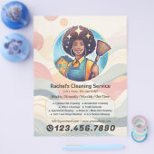 Modern House Cleaning Maid Service Housekeeping Flyer (Einzeln)
