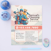 Modern House Cleaning Maid Service Housekeeping Flyer (Einzeln)
