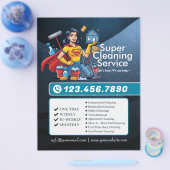 Modern House Cleaning Maid Service Housekeeping Flyer (Einzeln)
