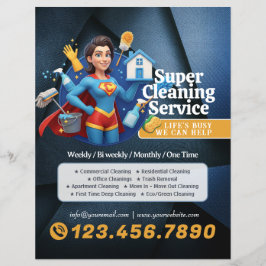 Modern House Cleaning Maid Service Housekeeping Flyer