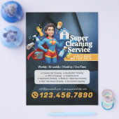Modern House Cleaning Maid Service Housekeeping Flyer (Einzeln)