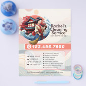 Modern House Cleaning Maid Service Housekeeping Flyer (Einzeln)