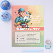 Modern House Cleaning Maid Service Housekeeping Flyer (Einzeln)