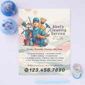 Modern House Cleaning Maid Service Housekeeping Flyer (Einzeln)