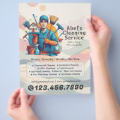 Modern House Cleaning Maid Service Housekeeping Flyer (Hand)