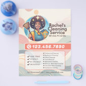 Modern House Cleaning Maid Service Housekeeping Flyer (Einzeln)