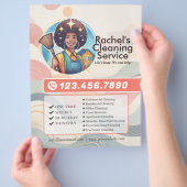 Modern House Cleaning Maid Service Housekeeping Flyer (Hand)