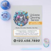 Modern House Cleaning Maid Service Housekeeping Flyer (Einzeln)