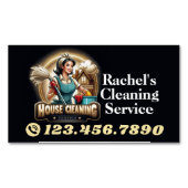 Modern House Cleaning Maid Service Housekeeping Magnetische Visitenkarte (Vorderseite)