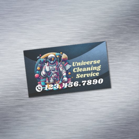 Modern House Cleaning Maid Service Housekeeping Magnetische Visitenkarte (Beispiel)