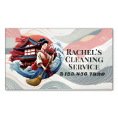 Modern House Cleaning Maid Service Housekeeping Magnetische Visitenkarte (Vorderseite)