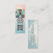 Modern House Cleaning Maid Service Housekeeping Mini Visitenkarte (Vorne/Hinten)