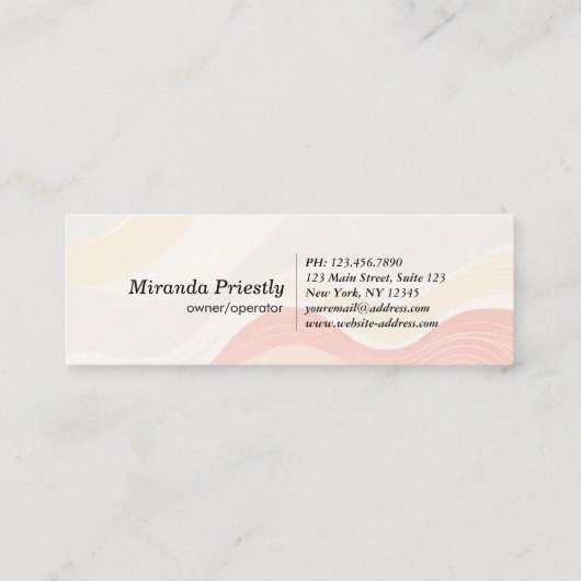 Modern House Cleaning Maid Service Housekeeping Mini Visitenkarte (Rückseite)