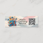 Modern House Cleaning Maid Service Housekeeping Mini Visitenkarte (Vorderseite)