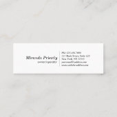 Modern House Cleaning Maid Service Housekeeping Mini Visitenkarte (Rückseite)