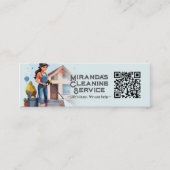 Modern House Cleaning Maid Service Housekeeping Mini Visitenkarte (Vorderseite)