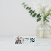 Modern House Cleaning Maid Service Housekeeping Mini Visitenkarte (Stehend Vorderseite)