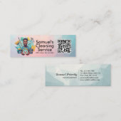 Modern House Cleaning Maid Service Housekeeping Mini Visitenkarte (Vorne/Hinten)