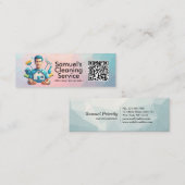 Modern House Cleaning Maid Service Housekeeping Mini Visitenkarte (Vorne/Hinten)