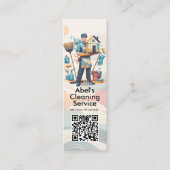 Modern House Cleaning Maid Service Housekeeping Mini Visitenkarte (Vorderseite)