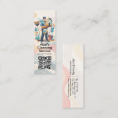 Modern House Cleaning Maid Service Housekeeping Mini Visitenkarte (Vorne/Hinten)