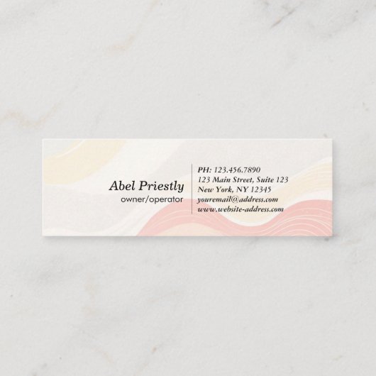 Modern House Cleaning Maid Service Housekeeping Mini Visitenkarte (Rückseite)