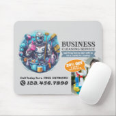 Modern House Cleaning Maid Service Housekeeping Mousepad (Mit Mouse)
