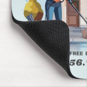 Modern House Cleaning Maid Service Housekeeping Mousepad (Ecke)
