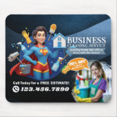 Modern House Cleaning Maid Service Housekeeping Mousepad (Vorne)