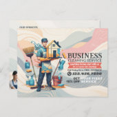 Modern House Cleaning Maid Service Housekeeping Postkarte (Vorne/Hinten)