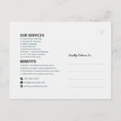 Modern House Cleaning Maid Service Housekeeping Postkarte (Rückseite)