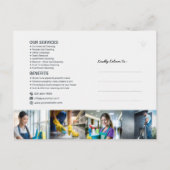 Modern House Cleaning Maid Service Housekeeping Postkarte (Rückseite)