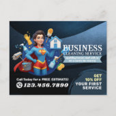 Modern House Cleaning Maid Service Housekeeping Postkarte (Vorderseite)