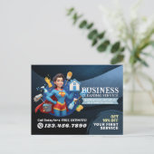 Modern House Cleaning Maid Service Housekeeping Postkarte (Stehend Vorderseite)